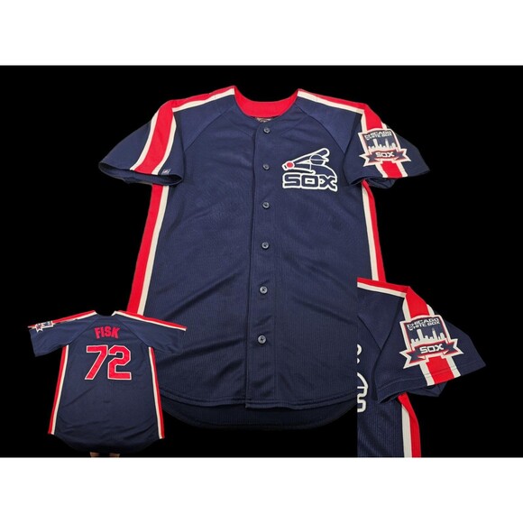 Majestic Other - Men's S Majestic Cooperstown Chicago White Sox #72 Carlton Fisk Jersey EUC‎